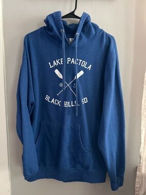 Lake Pactola Black Hills Blue Pullover Hoodie